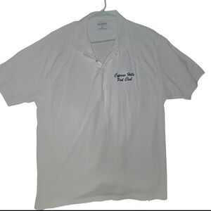 White Pendleton Polo Cupress Hills‎ Pool Club Mens XL Cotton Preppy Summer Golf